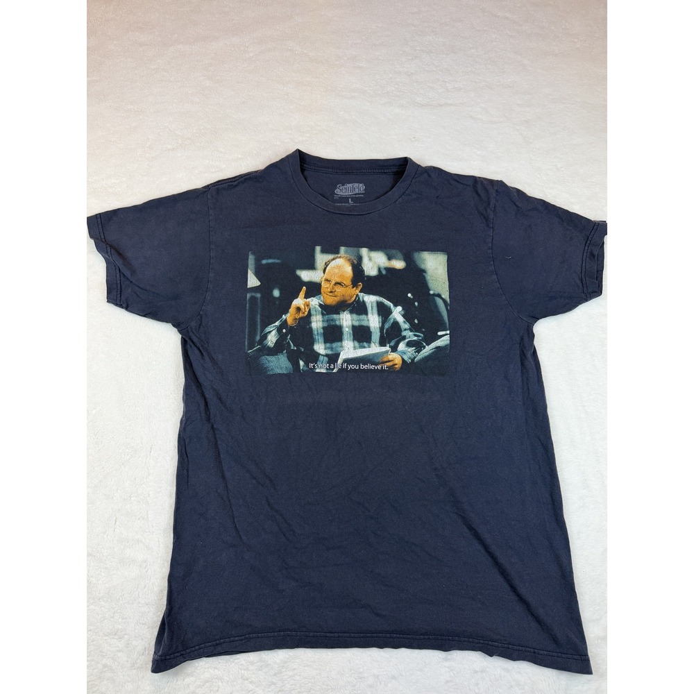 Seinfeld George Costanza Navy Graphic Tee Shirt Large Its Not A Lie Quote L